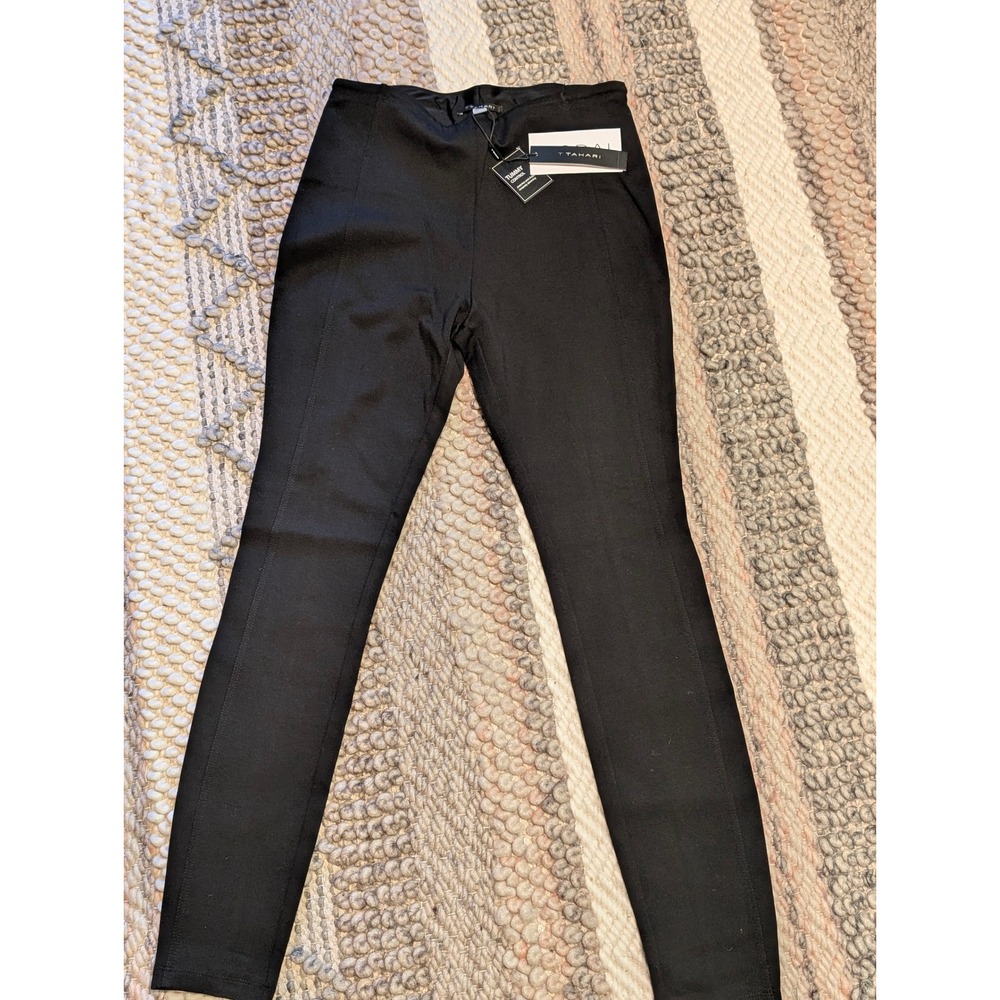 Tahari Tummy Control Leggings Black Modal Blend Skinny Pants Small NWT